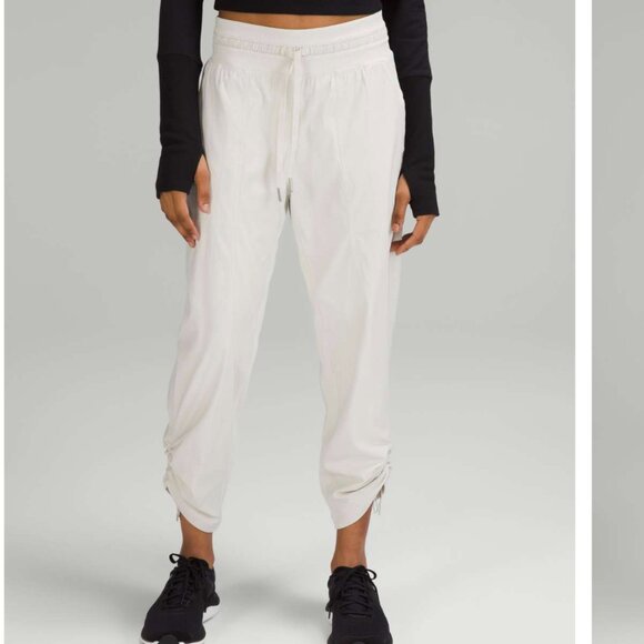 Lululemon Dance Studio Mid-Rise Cropped Pant Bone 10 pants straight leg cream - Picture 1 of 7